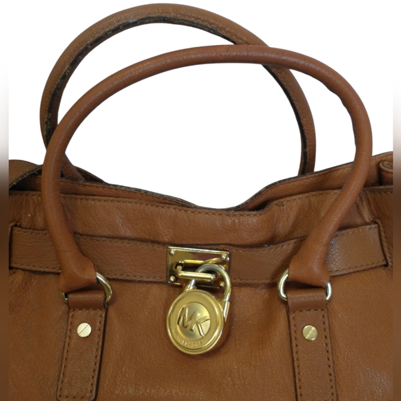 Michael Kors Brown Leather Hamilton Large Tote Bag - Picture 4 of 15